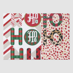 Festive "HO HO HO" Christmas Wrapping Paper with