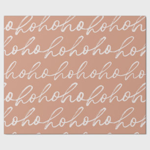Festive “Ho Ho Ho” Pink Wrapping Paper