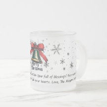 Festive Holiday Bell Mug - Personalised Christmas