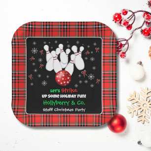 Festive Holiday Bowling  Paper Plate