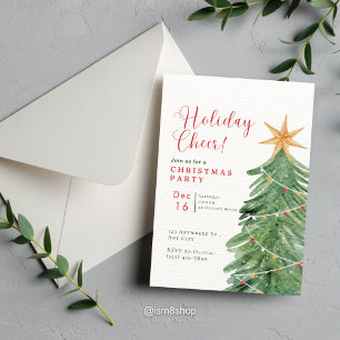 Festive Holiday Cheer Christmas Party Invitation