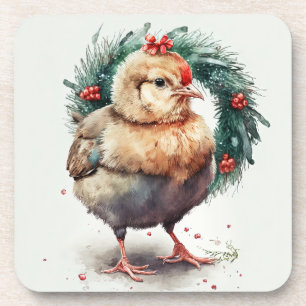 Festive Holiday / Christmas Chicken Coasters