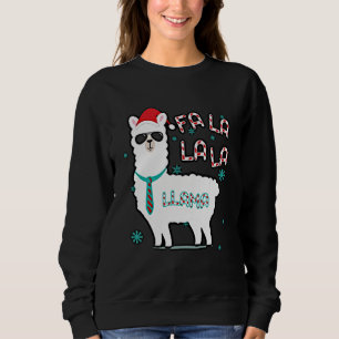 Festive Holiday Christmas Cute Llama Animal Sweatshirt