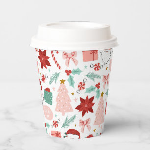 Festive Holiday Christmas  Paper Cups