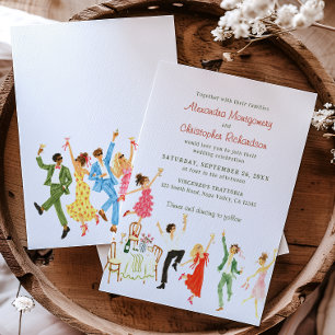 Festive Holiday Cocktails Watercolor Party Guests Advice Card