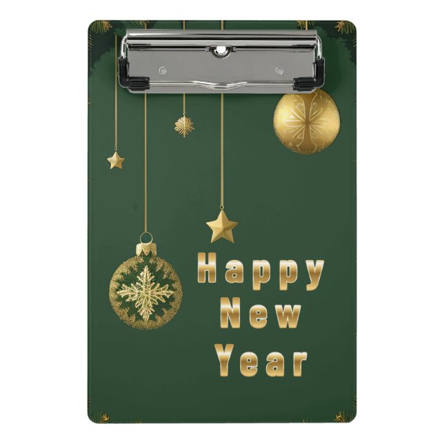 Festive Holiday Decorations Mini Clipboard (Front)