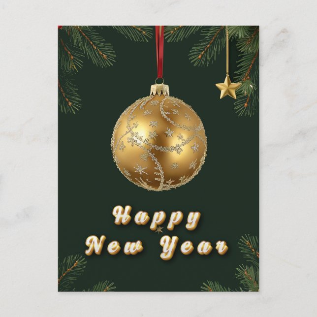 Festive Holiday Decorations Postcard (Front)