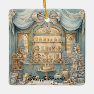 Festive Holiday Display Ceramic Ornament