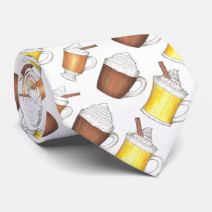 Festive Holiday Egg Nog Cocoa Buttered Rum Tie