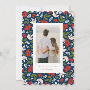 Festive Holiday Floral Card