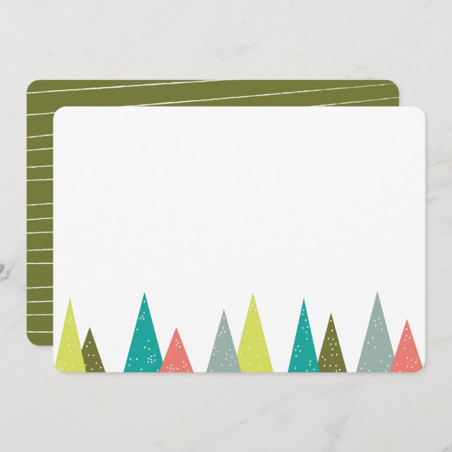 Festive Holiday Forest 5x7 Stationery Cards (Front/Back)