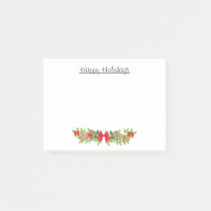 Festive Holiday Garland Post-It Notes
