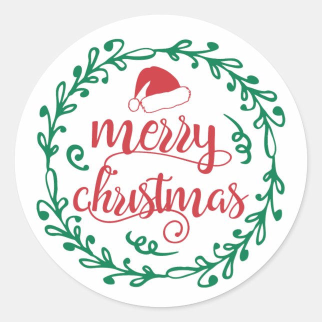 Festive Holiday Gifts, Apparel & Decor Classic Round Sticker (Front)
