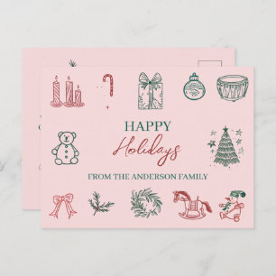 Festive Holiday Greeting Christmas Card