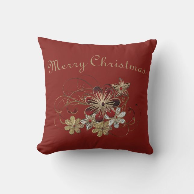 Festive Holiday Laurel Cushion (Front)