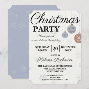 Festive Holiday Ornament Christmas Party   Invitation