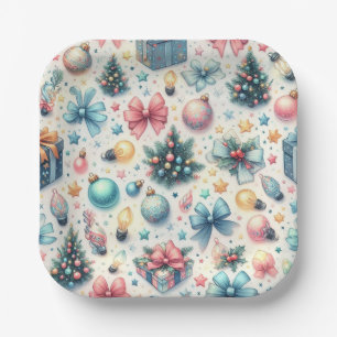 Festive Holiday Paper Plates