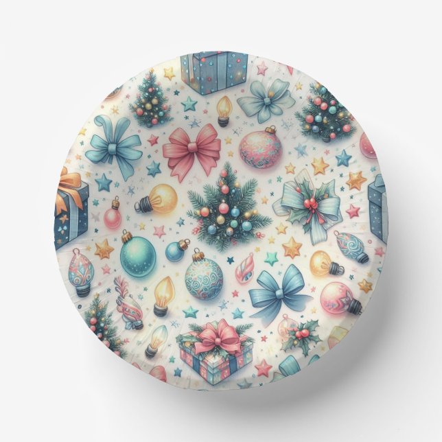 Festive Holiday Paper Plates  (Front)