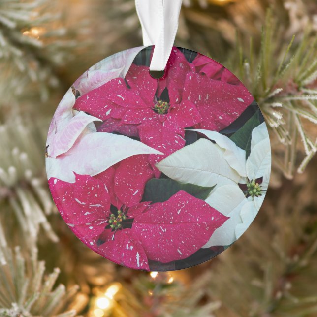 Festive Holiday Poinsettias Floral Ornament (Tree)
