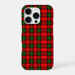 Festive Holiday Red and Green Scottish Plaid iPhone 16 Pro Case