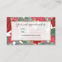 Festive Holiday Red Green Pink Autumn Holly Leaves