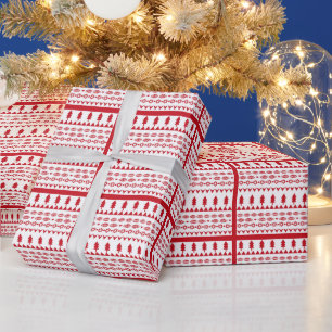 Festive holiday red pattern for Christmas Wrapping Paper