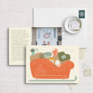 Festive Holiday Sleighin' It Moving Announcement