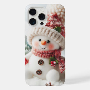 Festive Holiday Snowman iPhone 15 Pro Max Case