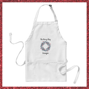 Festive Holiday Wreath Standard Apron