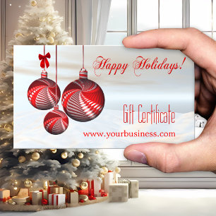 Festive Holidays Gift Certificate Template