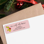 Festive Holly Berries Whimsical Pink Fun Christmas Return Address Label<br><div class="desc">This minimal "Have a Holly Jolly Christmas" address Label features a hand drawn traditional holly and berries that adds a touch of nostalgic whimsy. Original art by Malissa Melrose.</div>