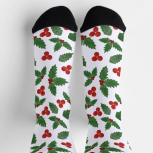 Festive Holly socks