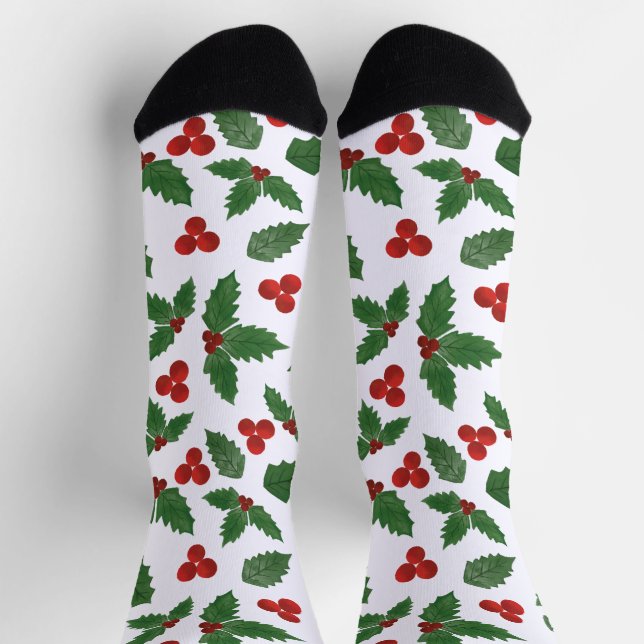 Festive Holly socks (Top)