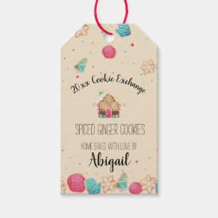 Festive Home-Baked Christmas Cookies Gingerbread Gift Tags