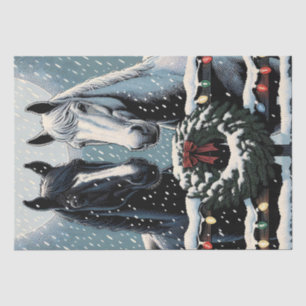 Festive Horses   Merry Christmas Tissue Paper