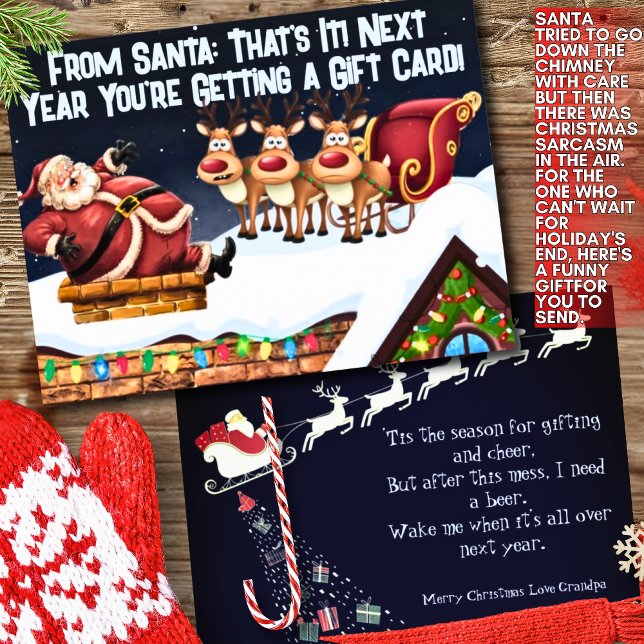 Festive Humour Funny Sarcastic Christmas Card (Creator Uploaded)