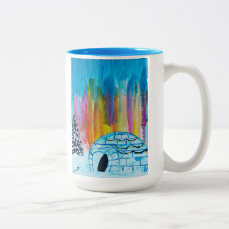 Festive Igloo Two-Tone Coffee Mug