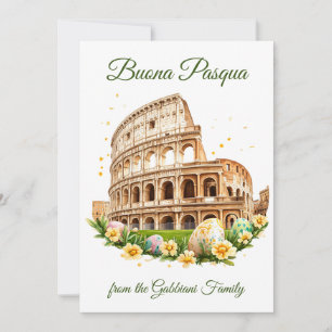 Festive Italian   Happy Easter   Buona Pasqua   Holiday Card