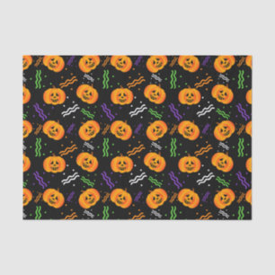 Festive Jack-o'-lanterns Background Tissue Paper