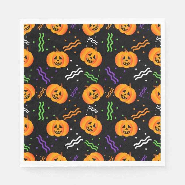 Festive Jack-O'-Lanterns Napkin (Front)