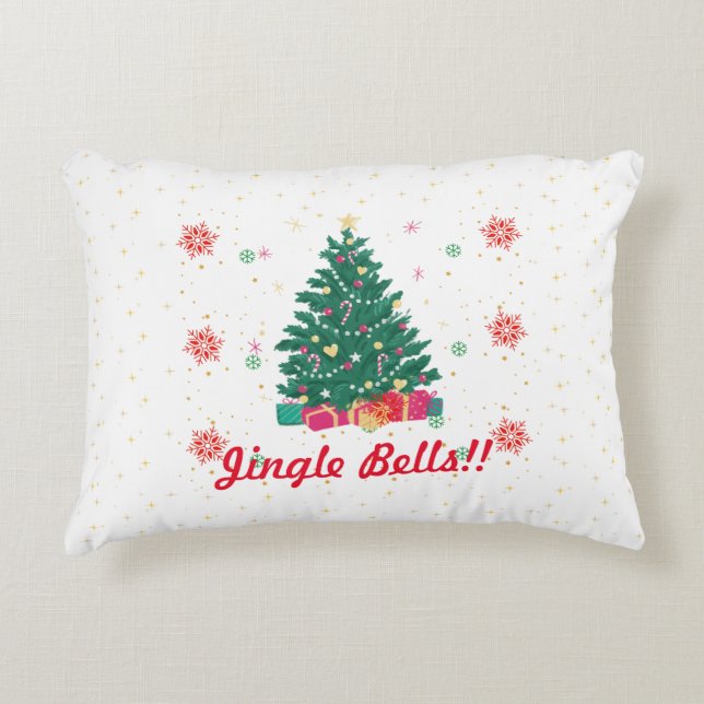 Festive Jingle Bells Pillow (Front)
