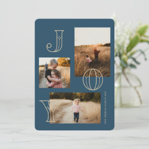 Festive Joy 3-Photo Christmas Card