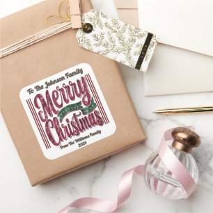 Festive Joy: Celebrate Christmas! Square Sticker