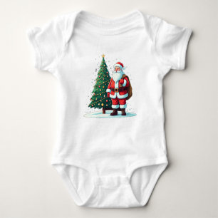 "Festive Joy: Christmas Wonderland Design" Baby Bodysuit
