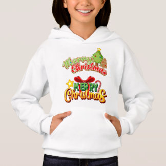 Festive Joy: Colourful 'Merry Christmas' Kid Girl