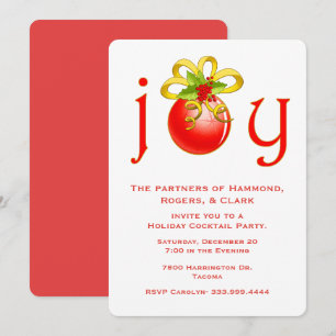 Festive Joy Coporate Holiday Invitation
