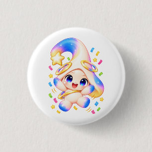 Festive Joyful Pastel Button - Happy Party Pin