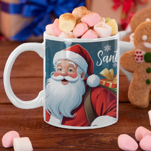 Festive Joyful Santa’s Gift Christmas Holiday  Coffee Mug