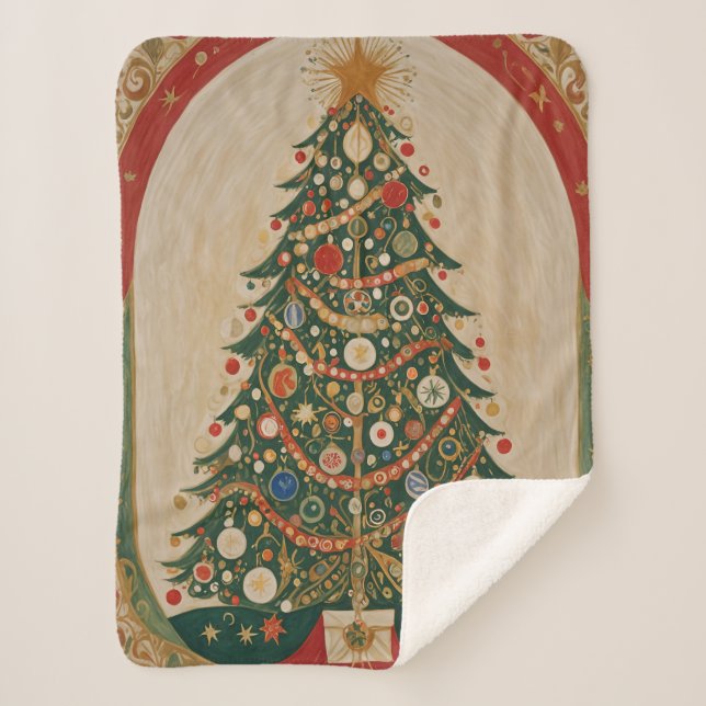 Festive Kaleidoscope Sherpa Blanket (Front)