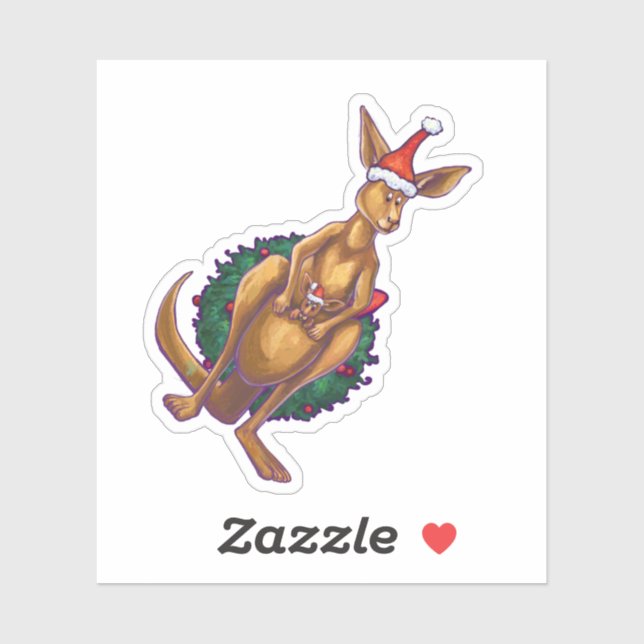 Festive Kangaroo Christmas (Sheet)